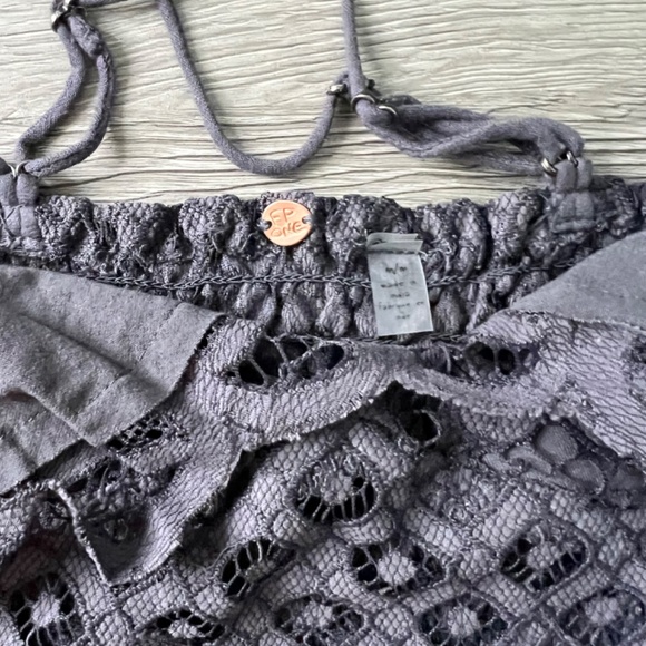 Free People Adella Bralette, Charcoal Gray ,  Sz Medium (NWT) - Picture 4 of 7